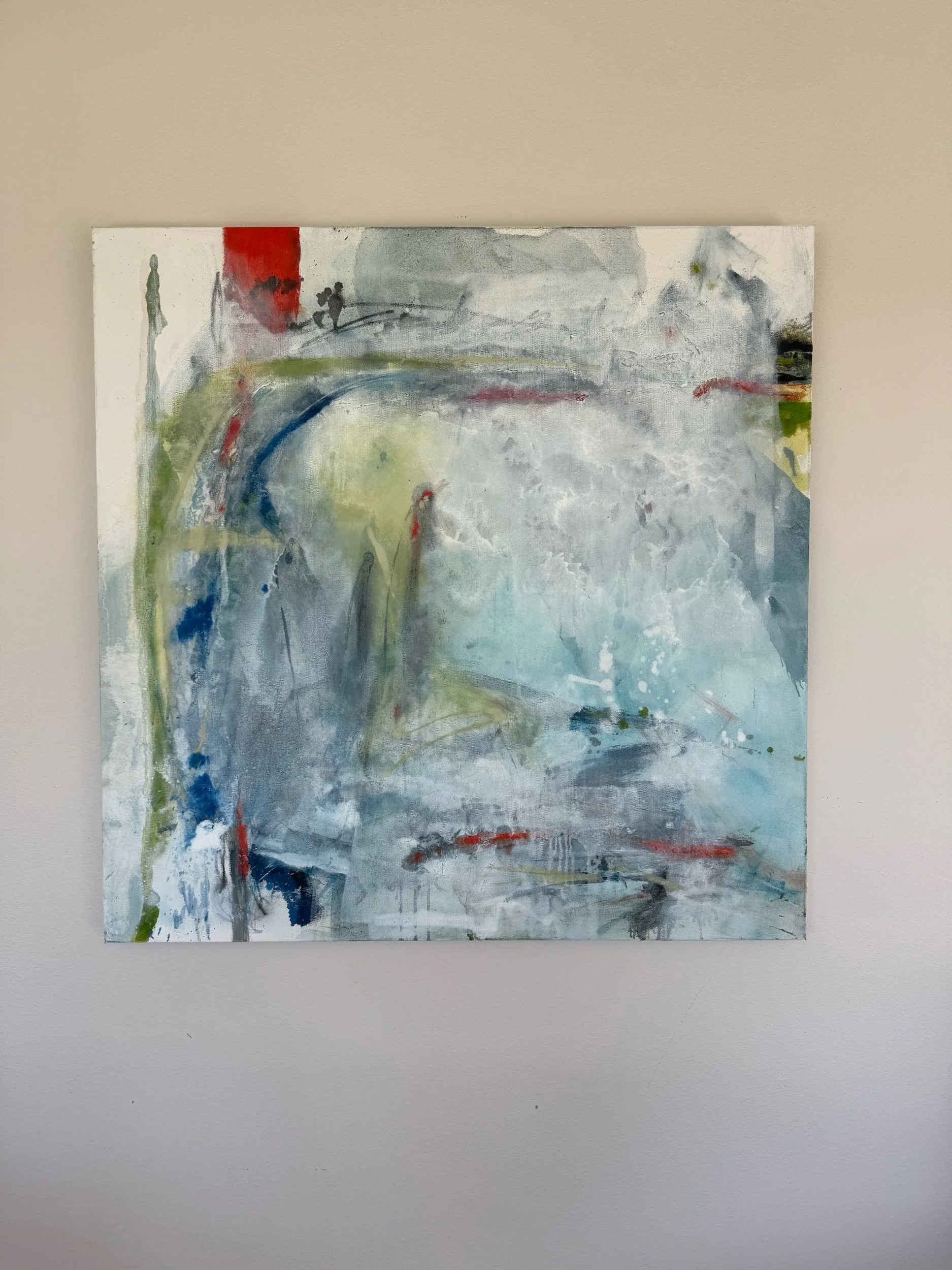 “Waterway” 36” X 36” oil on gallery wrapped canvas $1200