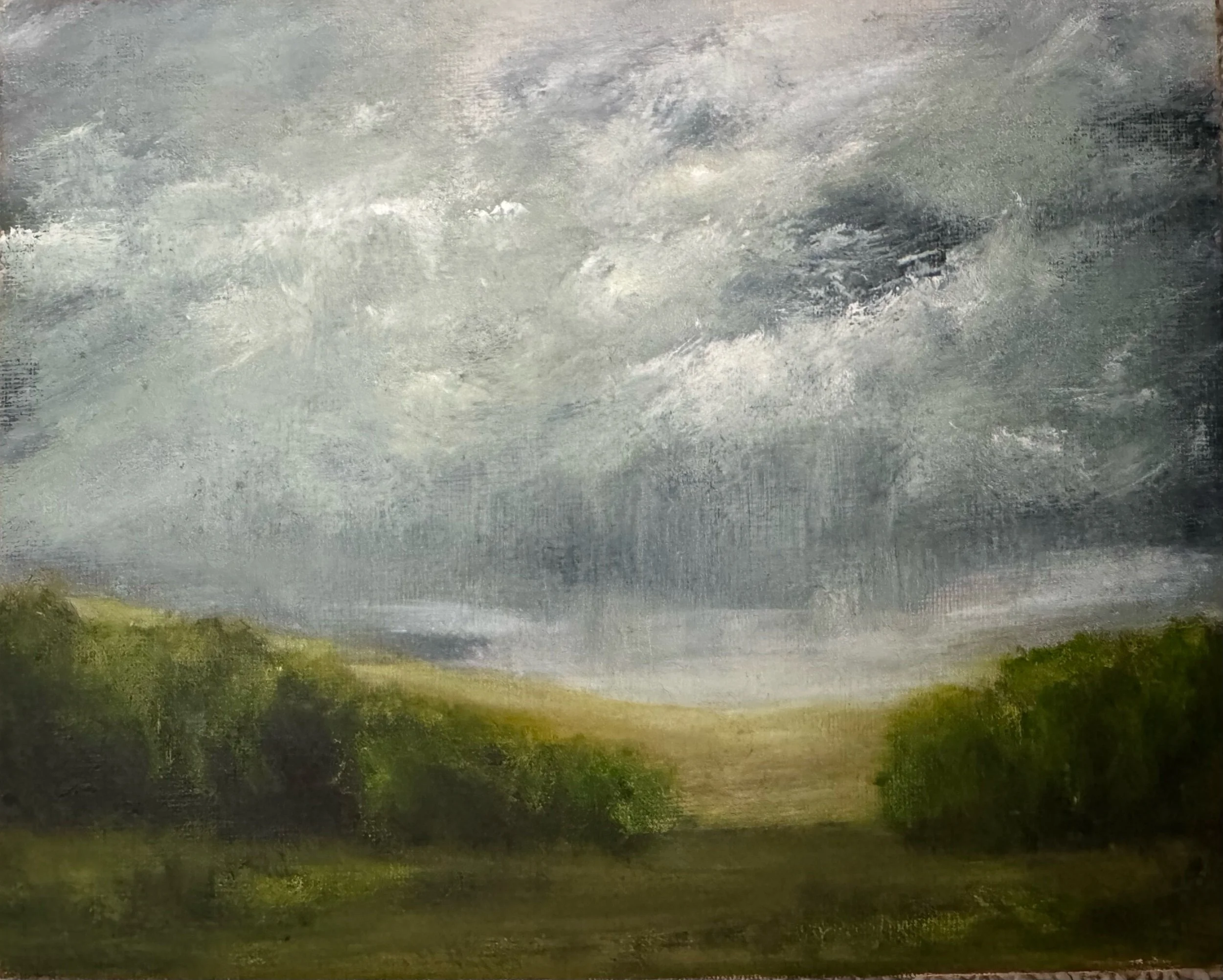 “Distant Rains” 8” x 10” $250 oil