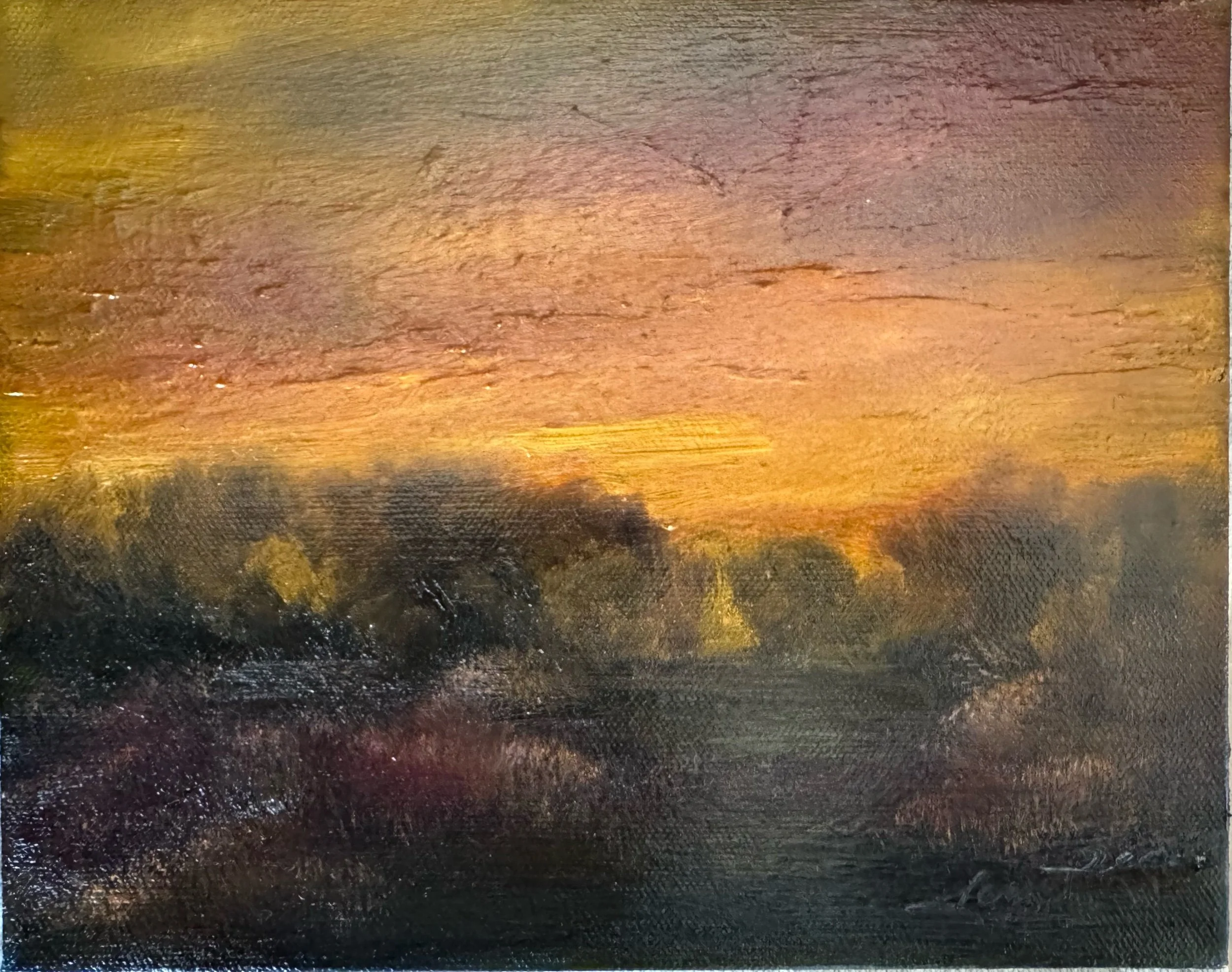 “Day is Done” oil 8X10 $255