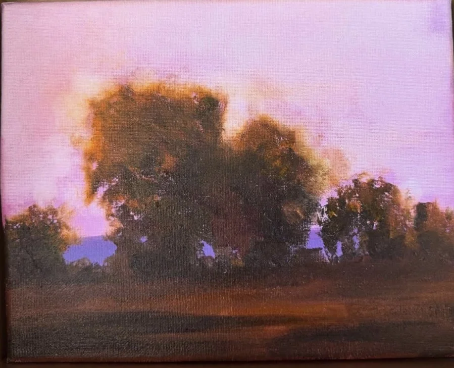 Pink Sky 8X10 oil 🔴 