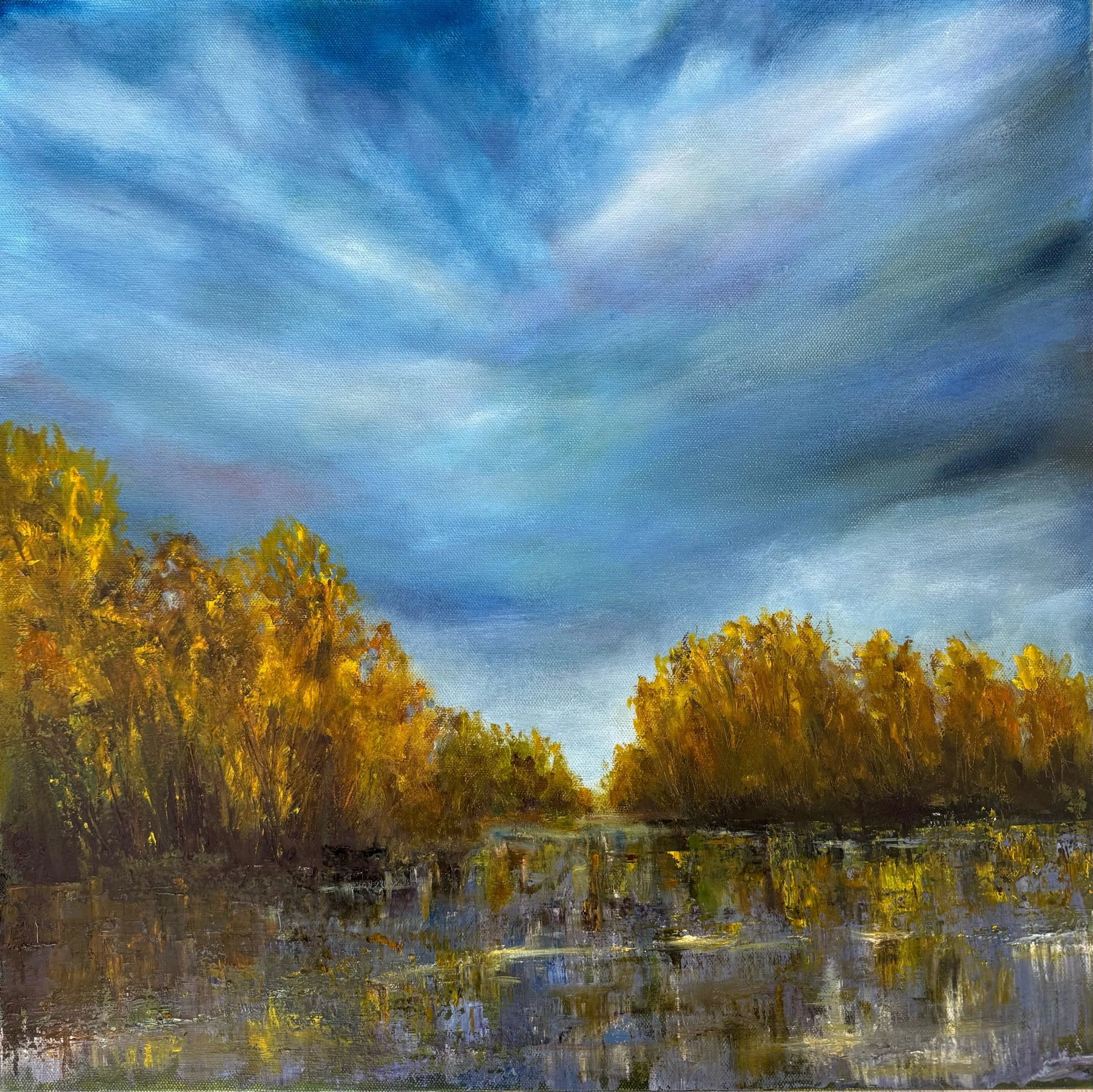 Still Waters 20X20 oil on gallery wrapped canvas $700