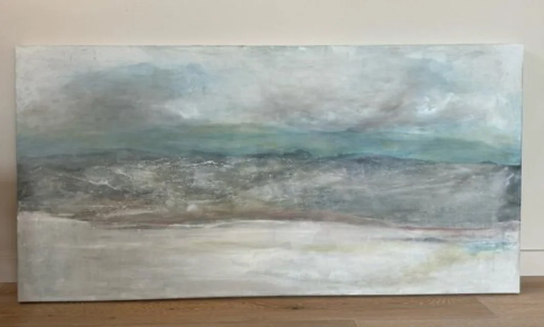 “The Moraine” 30” X 60” $1800  🔴 oil on gallery wrapped canvas