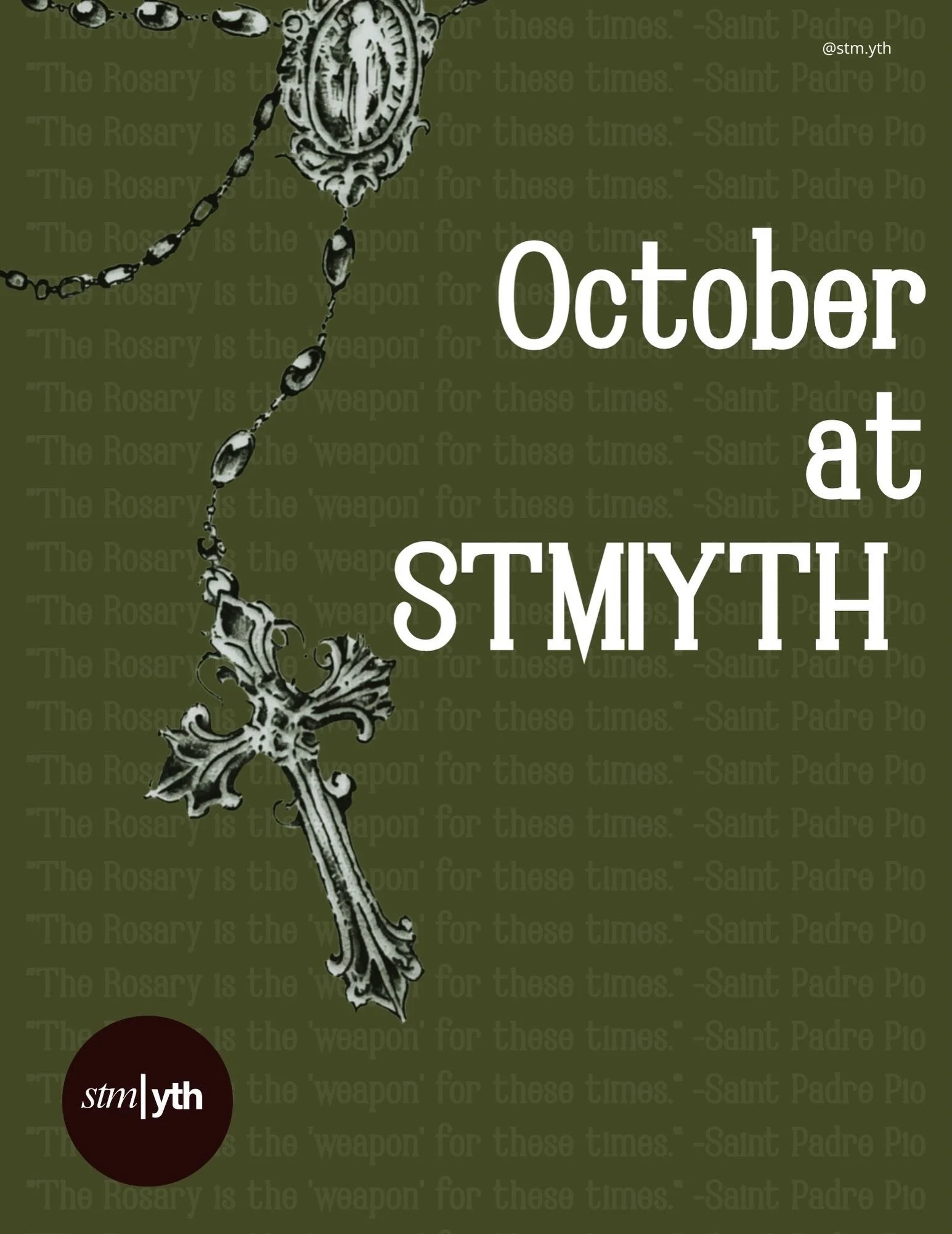 October at STM|YTH!
A new month, new memories, and so much happening. 👀
Stay tuned! 
#stmyth #youth #october #feastdays #catholic