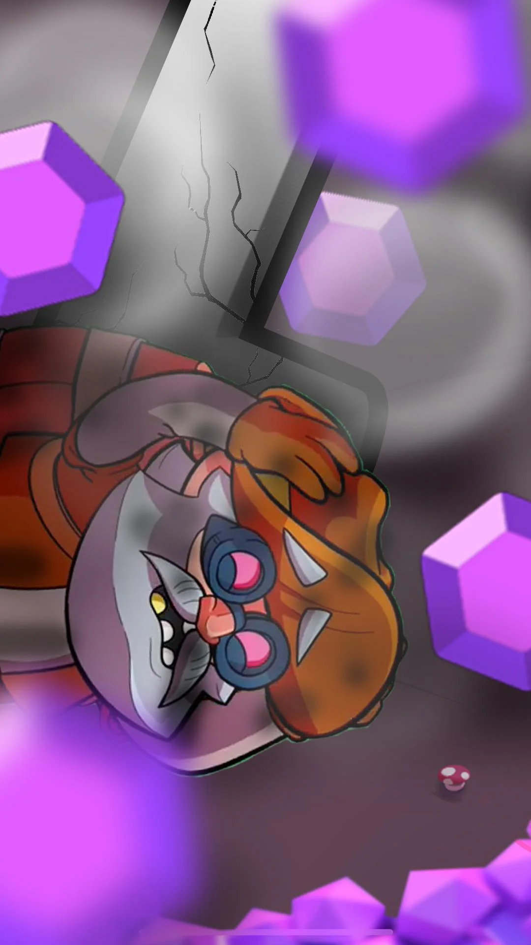 His dynamite then explodes, and purple gems spread out in view of the other characters.