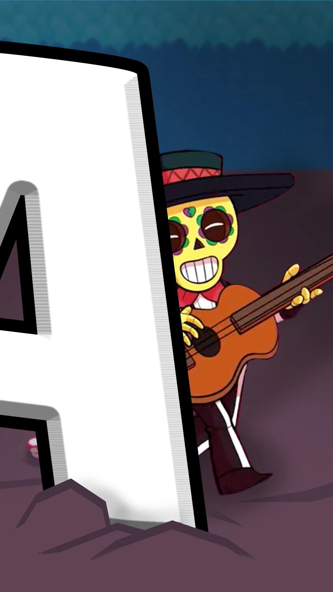 “A” falls as Poco steps in front with his guitar.
