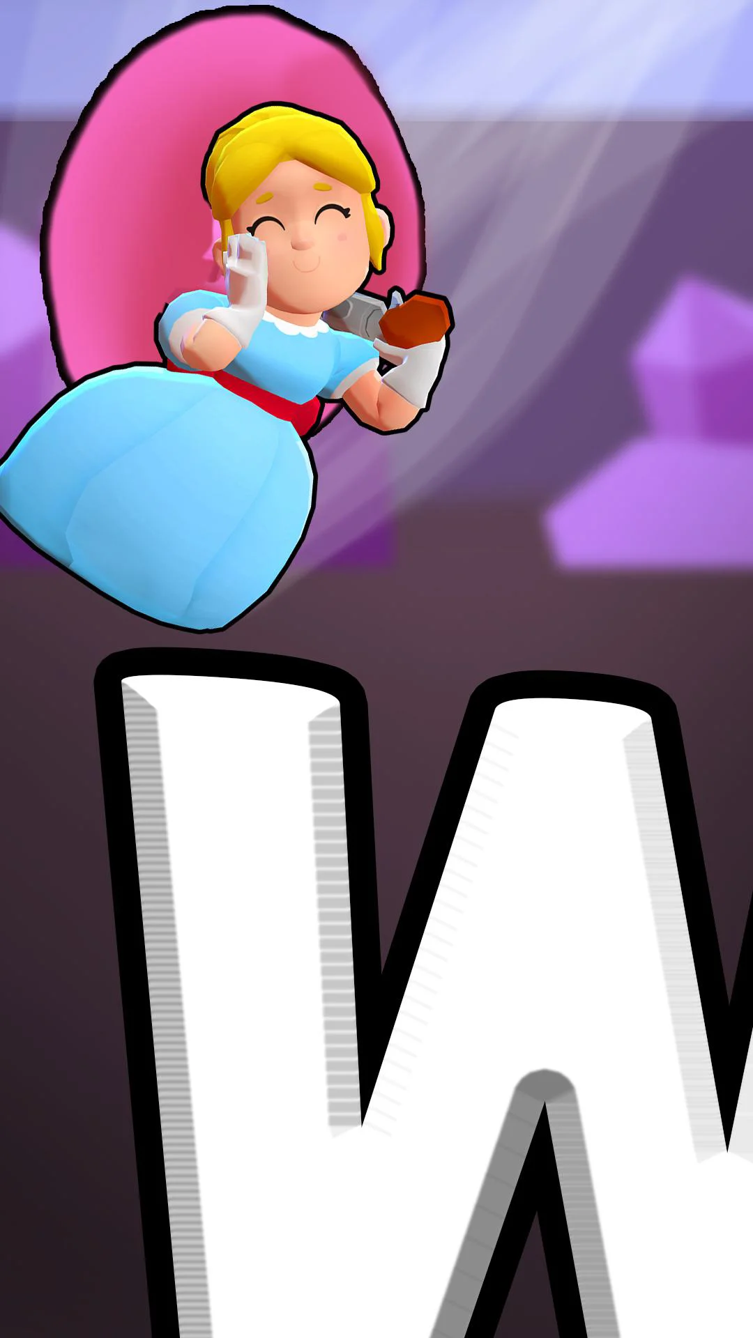 “W” falls as Piper floats in front with a wave of her Gunbrella.