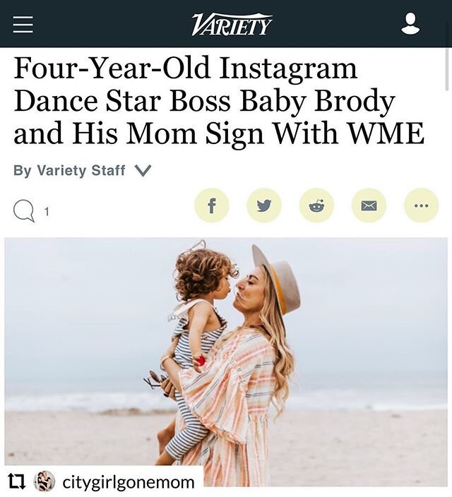 Huge congratulations to our client @citygirlgonemom and her son @bossbabybrody for signing with @wme! We can&rsquo;t wait to see what this next chapter will bring 👏💃