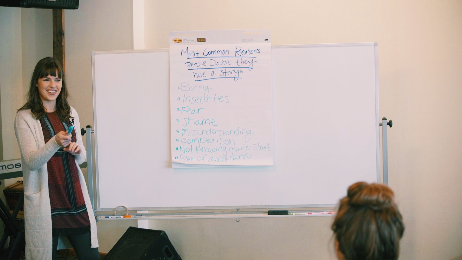 Jennifer Spoelma at the Empowered Story Sharing Workshop. Photo by Troy Spoelma