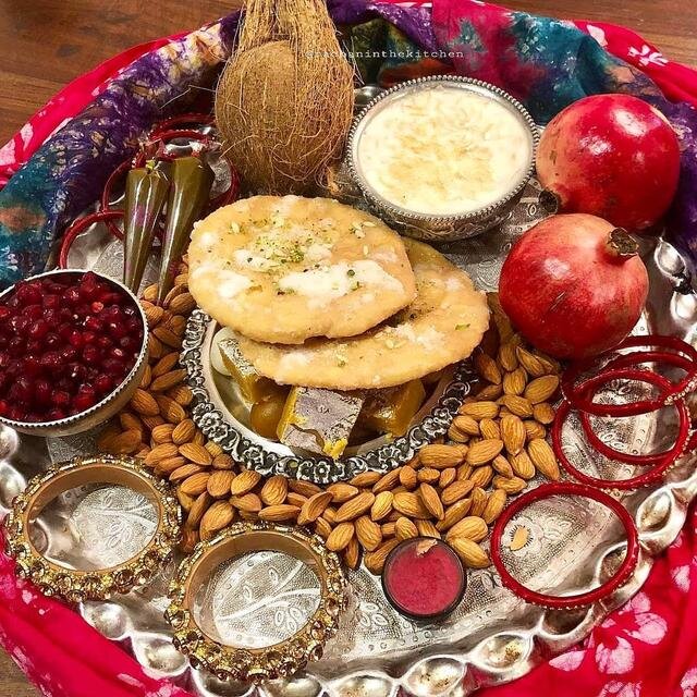 Sargi thali prepared for Karvachauth. Image: Google