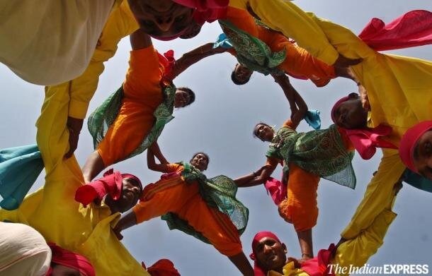 Holi is the biggest festival for tribal communities in Navsari, Dang and Narmada districts of Gujarat. | Source:  Indian Express  (Express photo: Javed Raja)