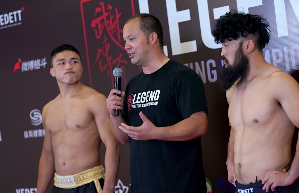 Legend FC chairman Matthew Kwok at the Legend 12 weigh-ins