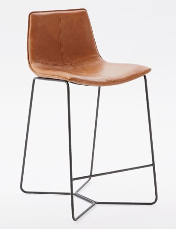 Boho Modern - Slope Leather Bar &amp; Counter Stools