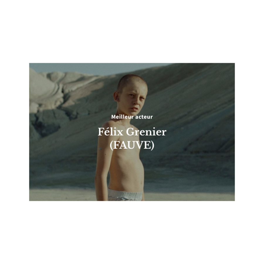 Felix Grenier Best Actor Fauve