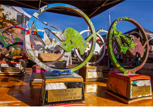 Doh! Why do the 3rd Place trophies always look the coolest?!! A great shot of some 2018 Trophies at the event.