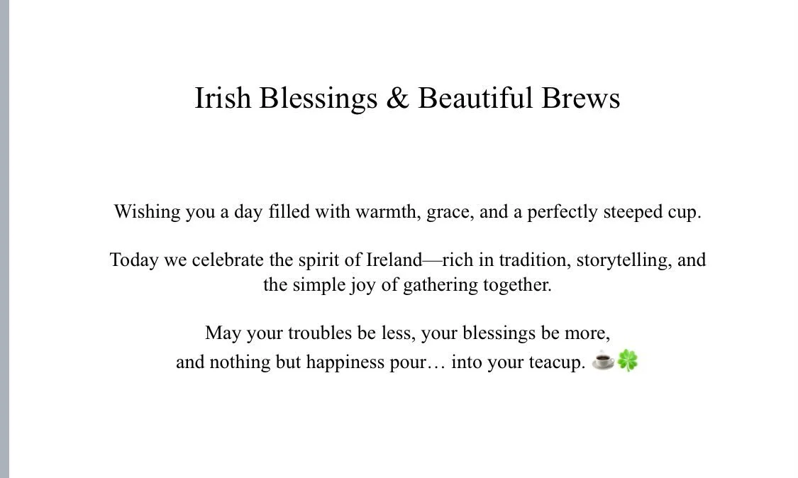 Happy St. Patrick&rsquo;s Day ☘️🌈🍯🫖 #TeaLover #StPatricksDayFun #SipSipHooray #TeaOverBeer