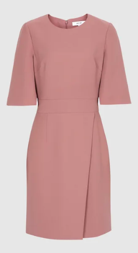 reiss myra tailored wrap front dress