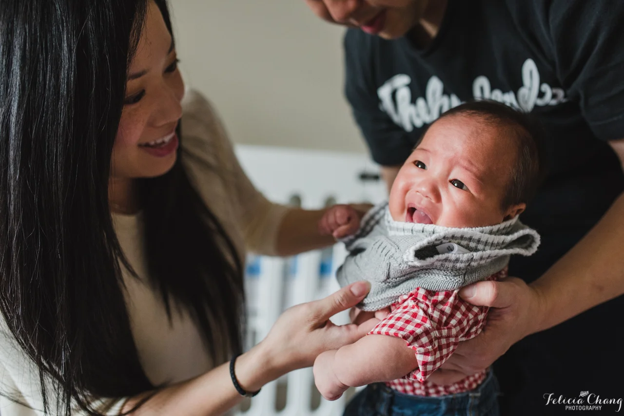 Vancouver Newborn Photographer | Baby Kaito and his Bulldogs