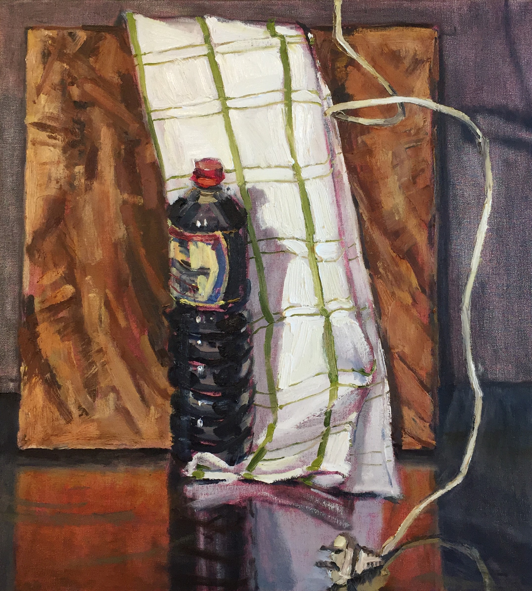 kitchen composition (soy), 2018, oil on canvas, 62 x 56cm