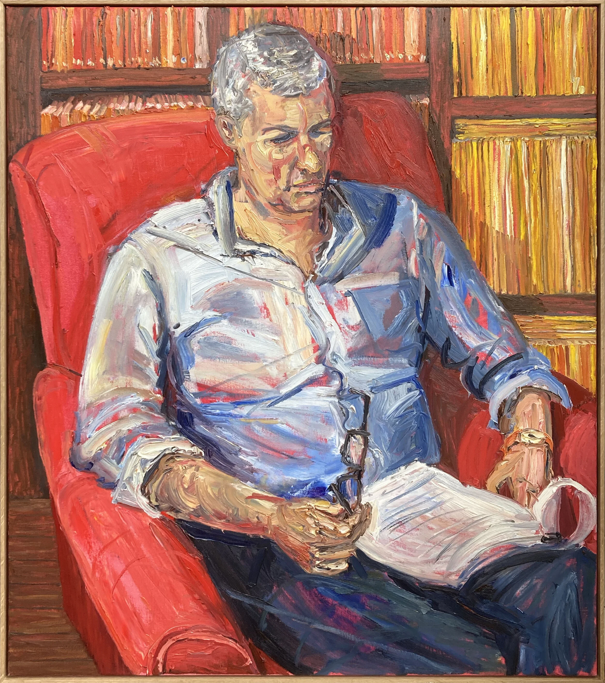 The Script, (Portrait of Ian Darling), 2020, oil on linen, 125 x 104cm