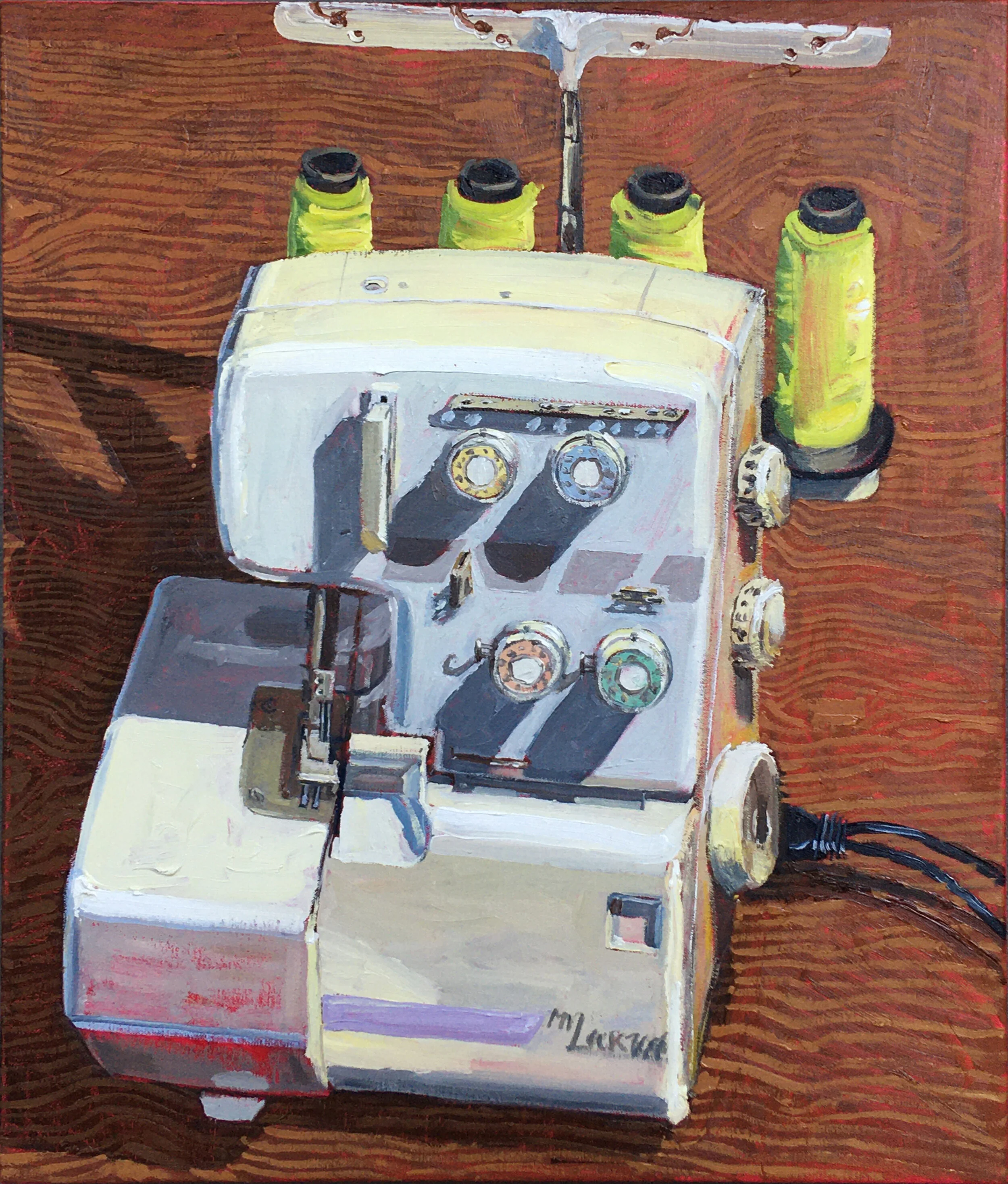 Overlocker I, 2021, oil on linen, 61 x 51cm