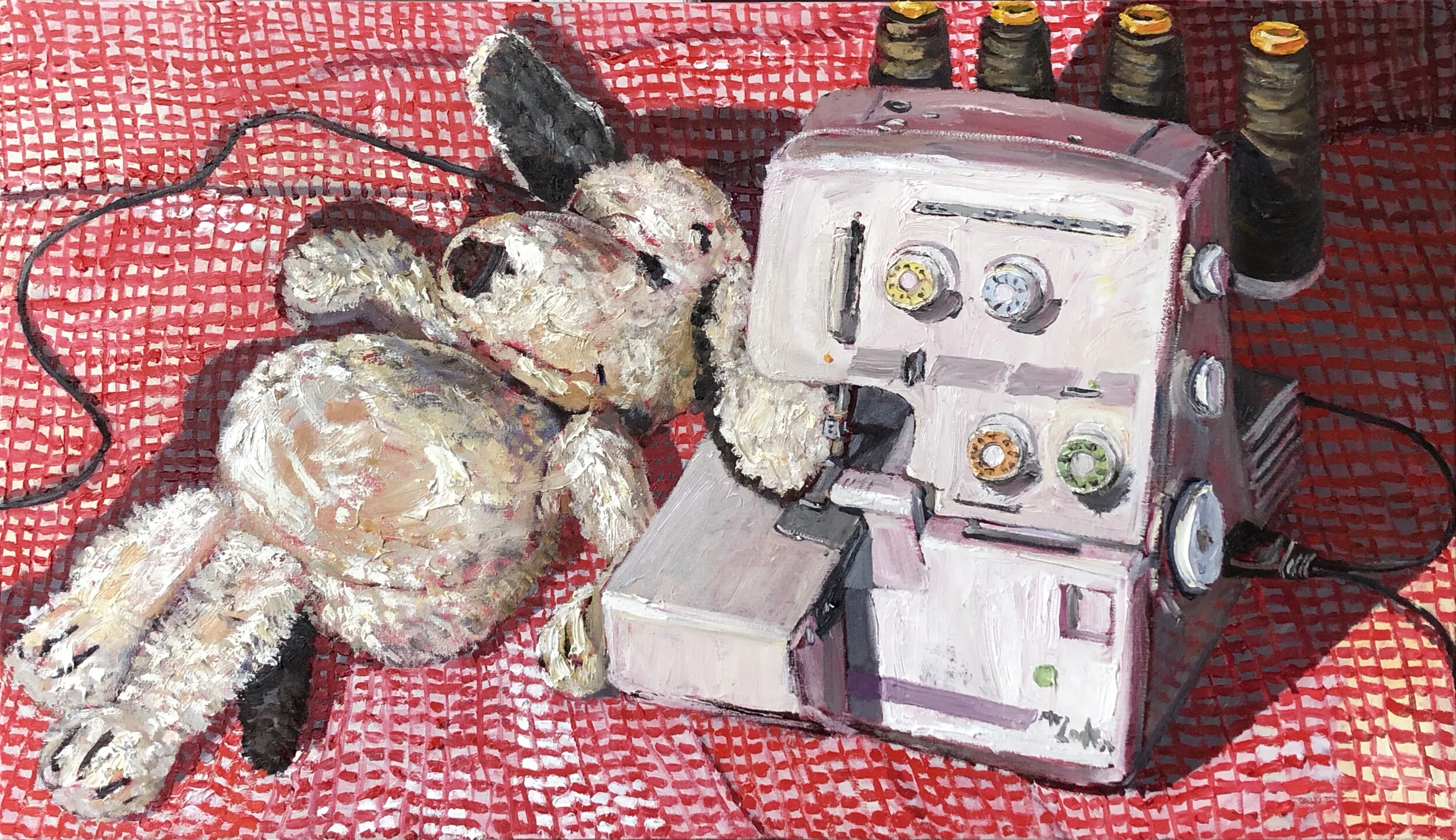 On the Mend, 2021, oil on linen, 56 x 96.5cm