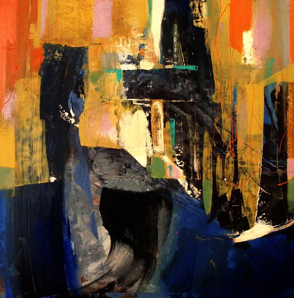 "Tequila Balconies"" 16 in. x 16 in. Mixed Media on Masonite 2016
