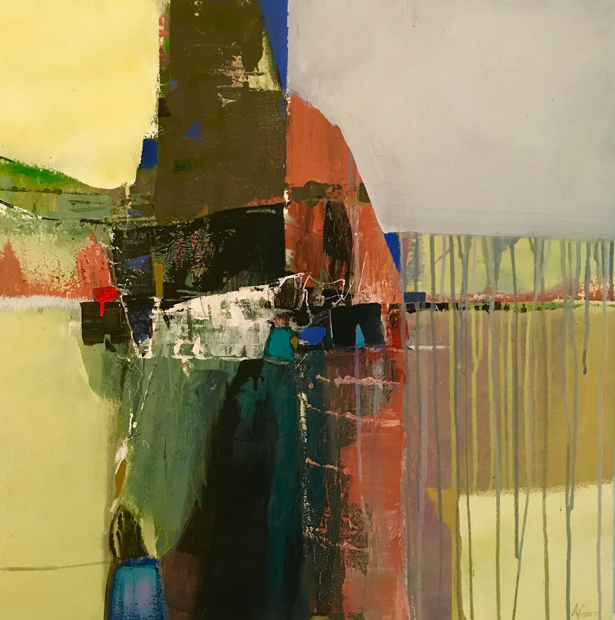 "In The Lap Of Wisdom" 24in. x 24in. Mixed Media canvas 2018