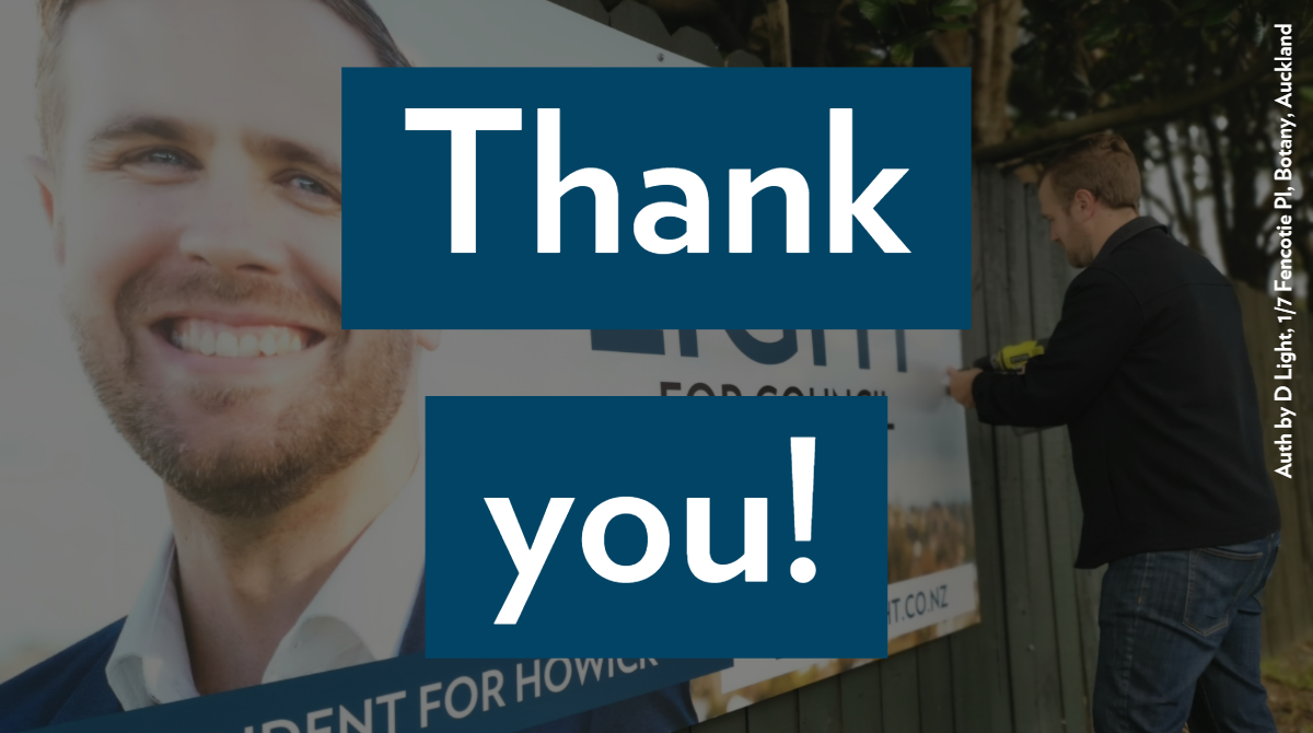 Thank you East Auckland