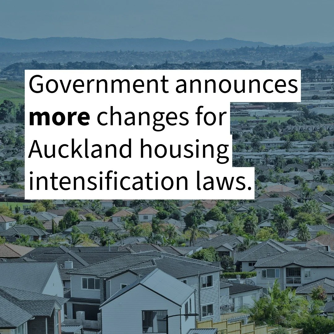 More changes for housing intensification laws…