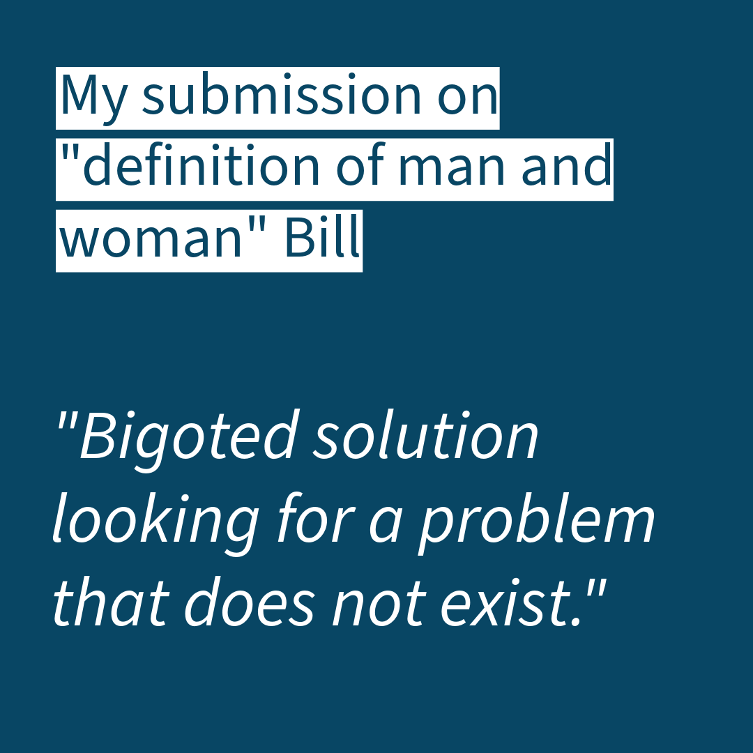 Submission: Definitions of Woman and Man Bill