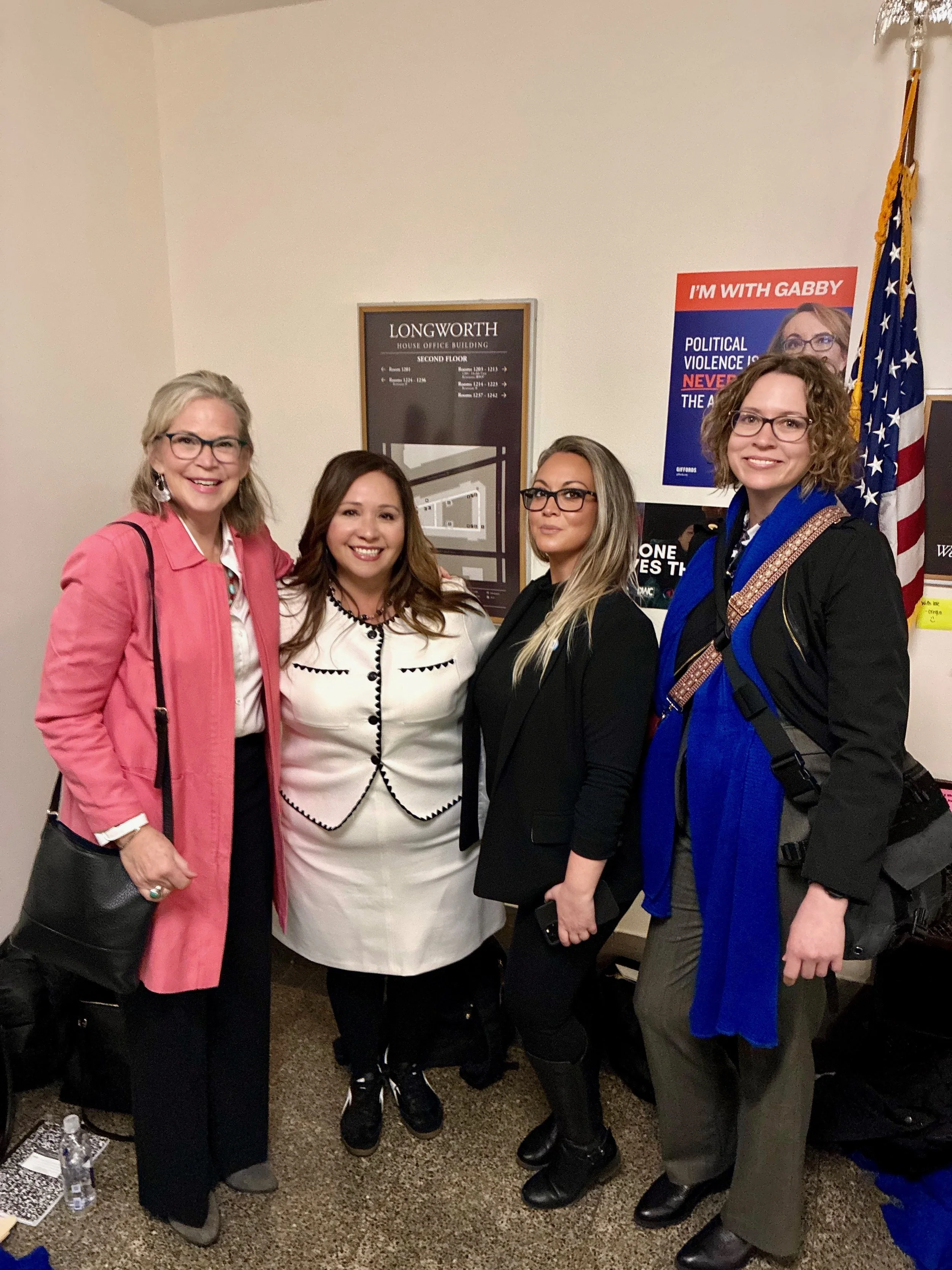  Mary Bernuth, U.S. Representative Adelita Grijalva (AZ), Laura Franklin, and Naomi Pier 