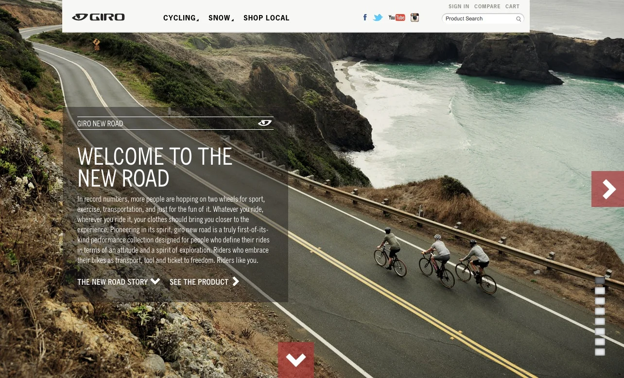 Giro New Road Website Copy