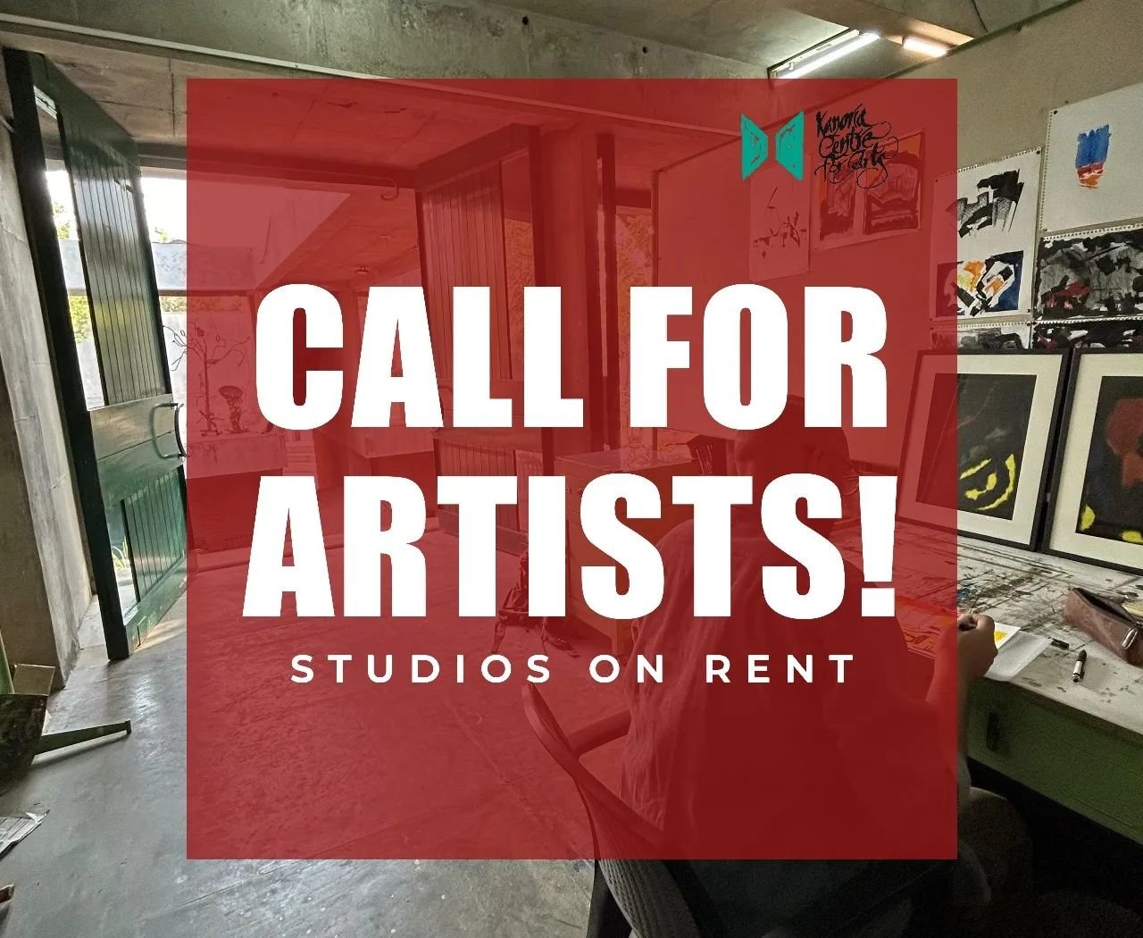 𝗖𝗔𝗟𝗟 𝗙𝗢𝗥 𝗔𝗥𝗧𝗜𝗦𝗧𝗦!

Have a Bachelors or Masters Degree in Fine arts but don't have a studio for practicing your art? Kanoria Centre for Arts has total 22 studios in painting, graphics, ceramics and sculpture! The studio is available on r