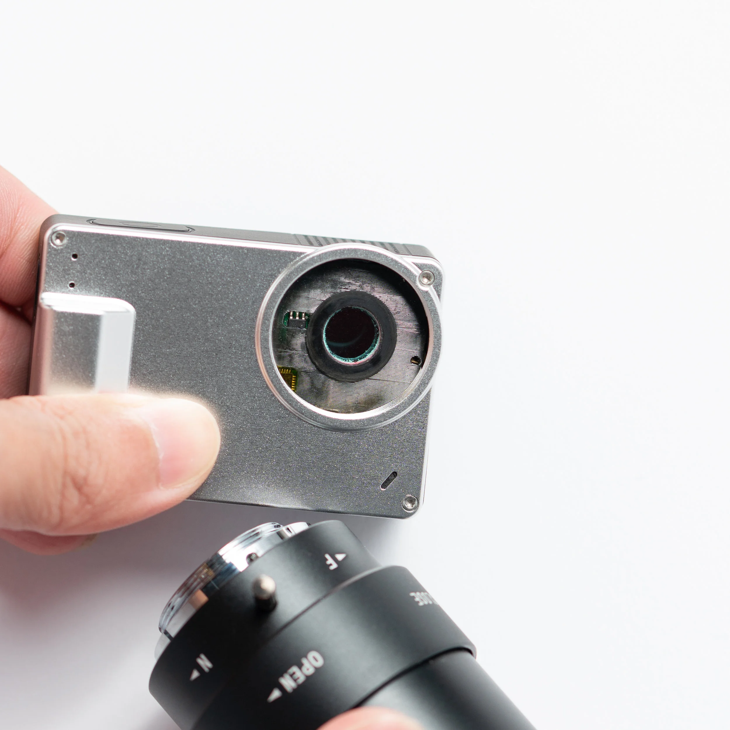 2. Install the IR cut filter before attaching any C-mount lenses. Here is how it is done.
