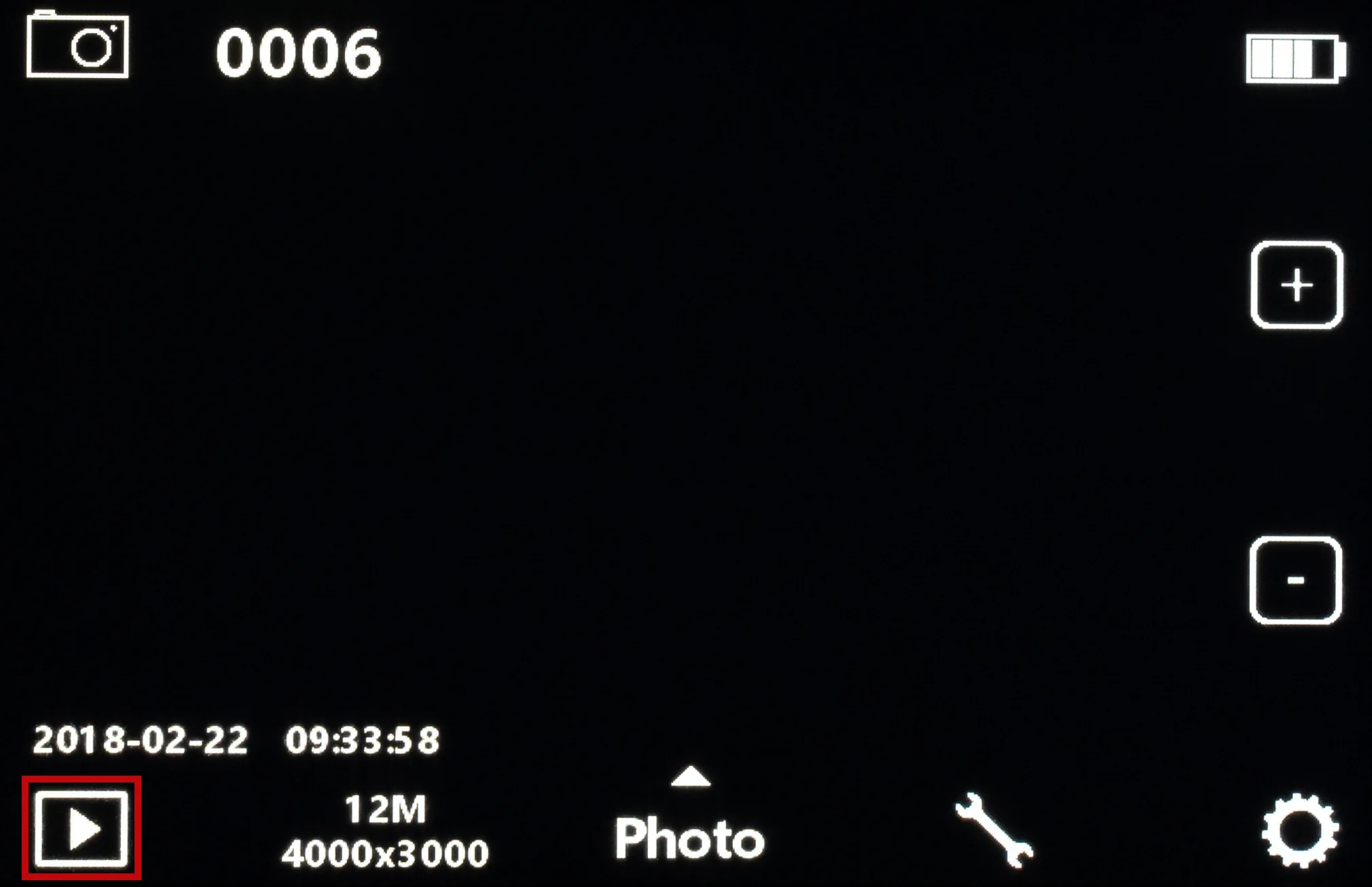 To access the gallery, tap the icon shown here (in red box)