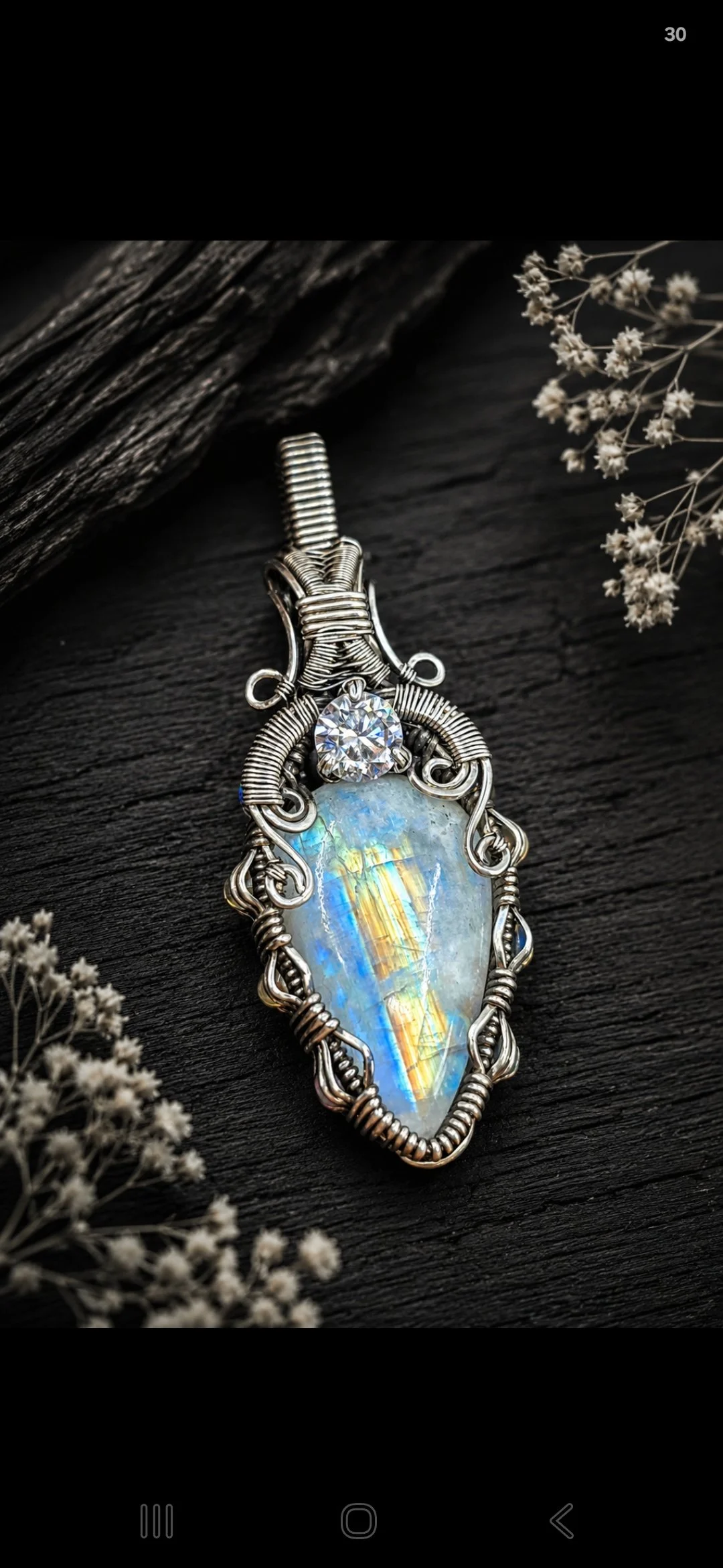 Rainbow Moonstone Pendant