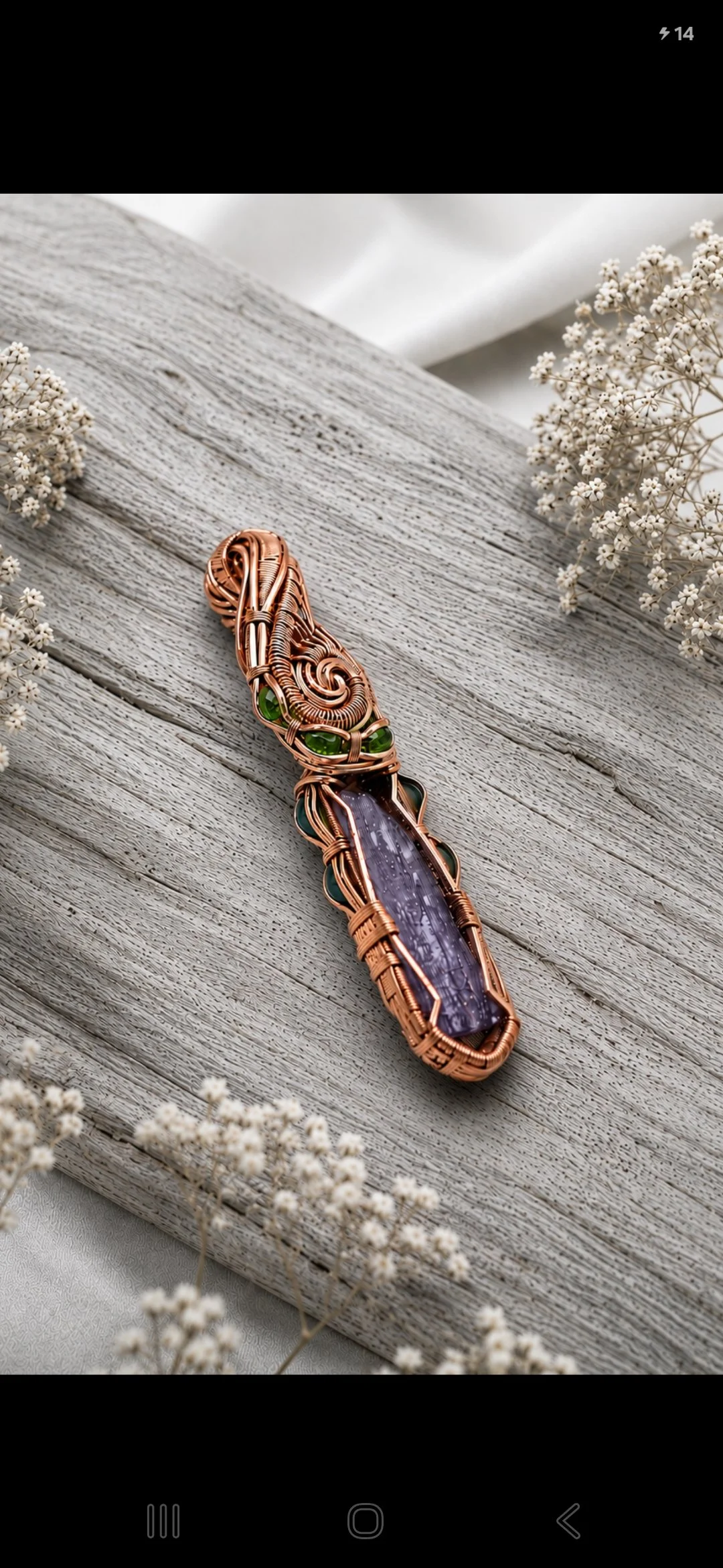 Scapolite Crystal Pendant