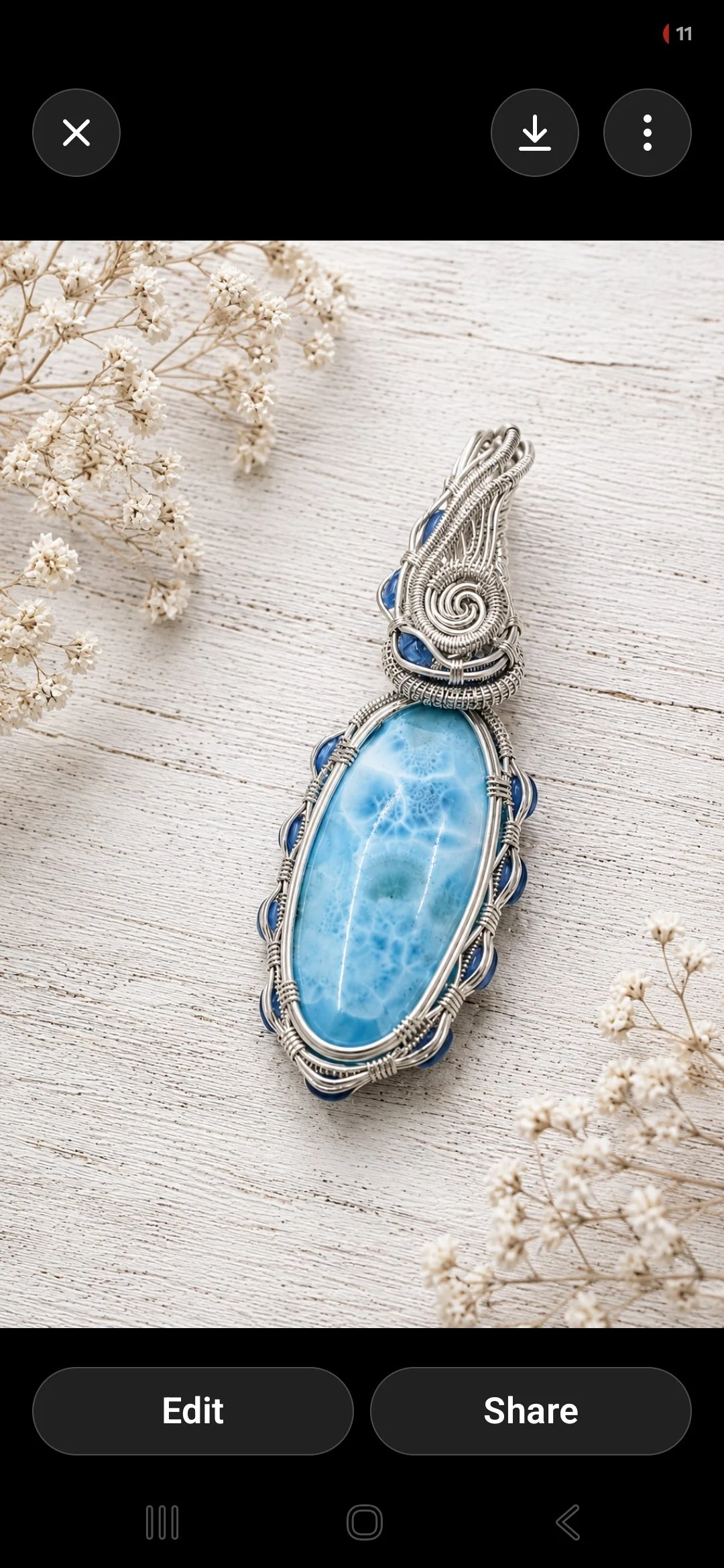Larimar Pendant