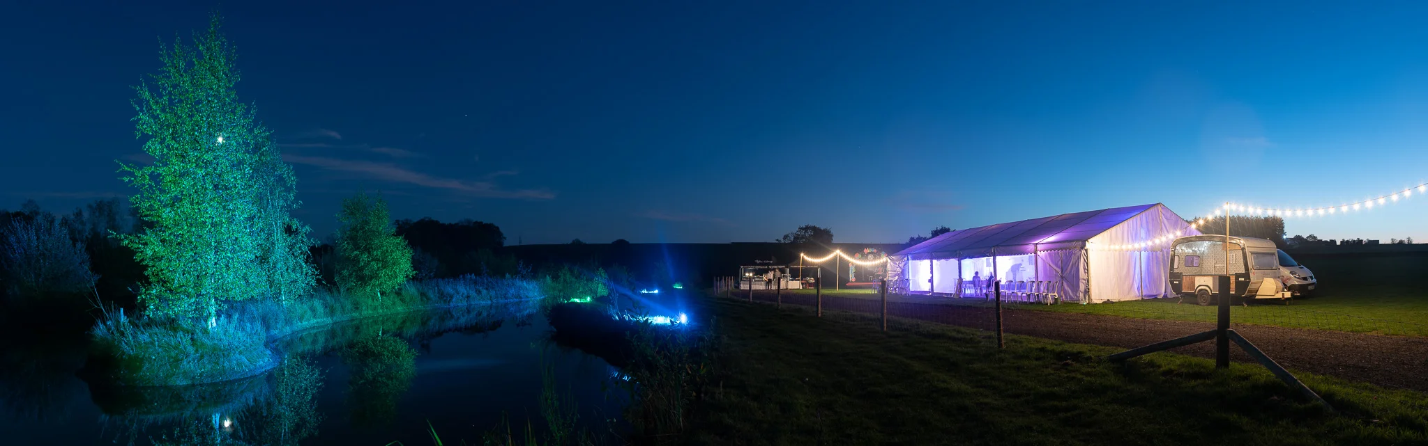 Campaign colours feature at the celebration venue , led by Key Events Network .