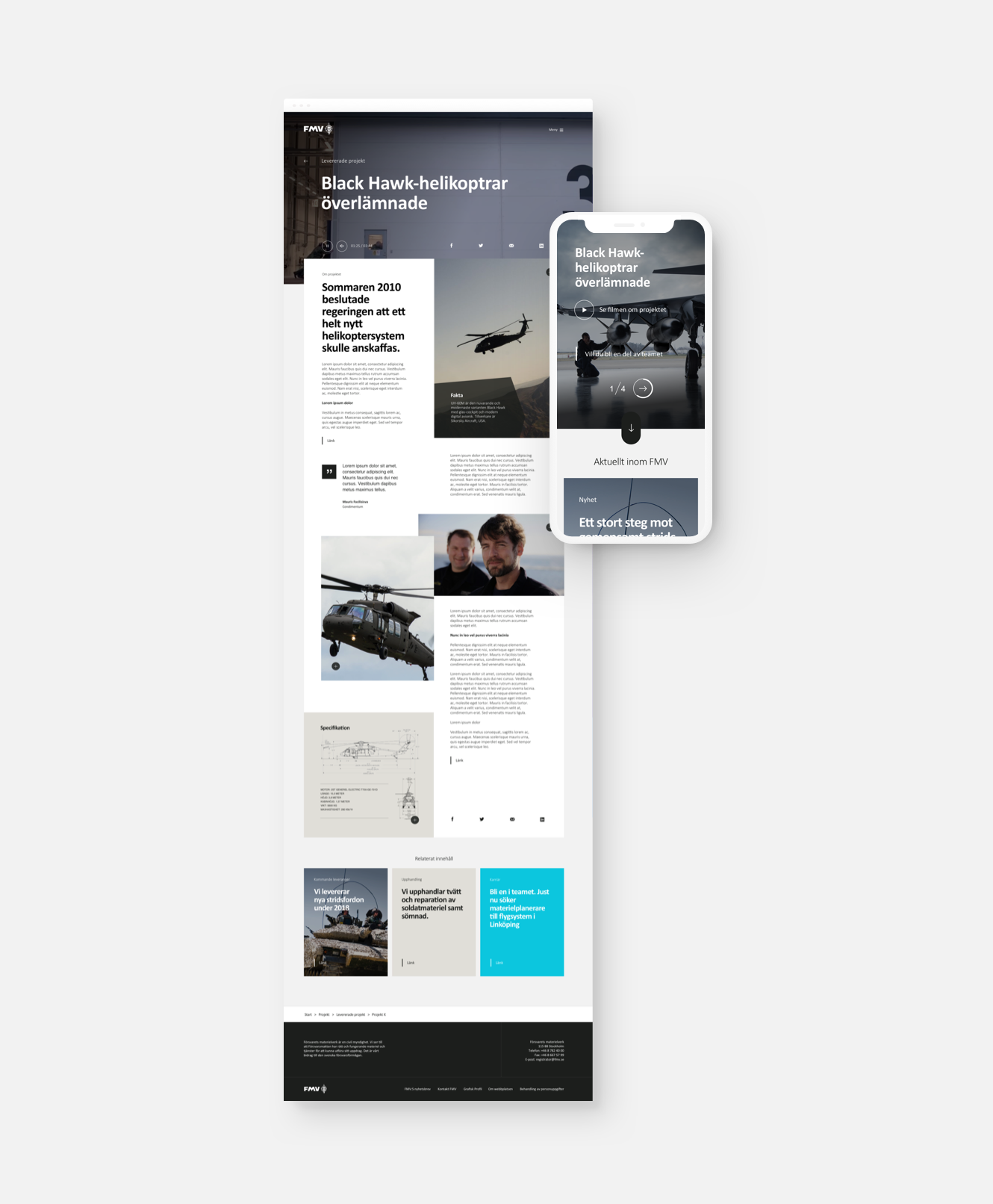 New website for Swedish Defence Materiel Administration (FMV)