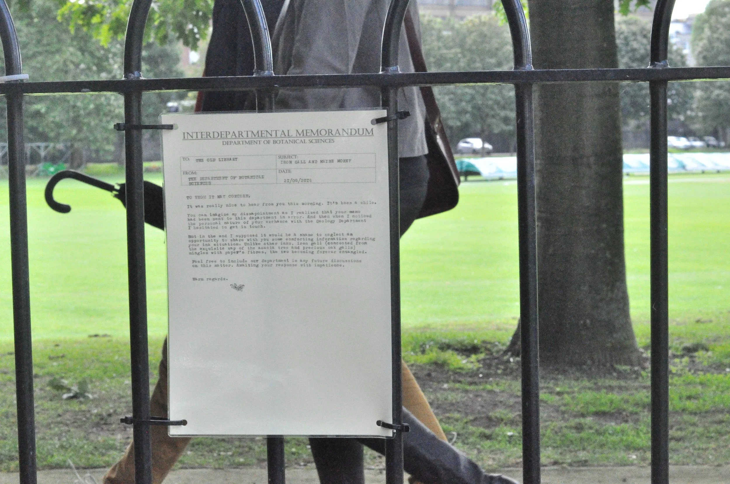   Ruth Clinton and Niamh Moriarty ,  Wound with a Tear . Installation view, Trinity College Dublin, The Douglas Hyde Gallery, Dublin. Courtesy the artists. 