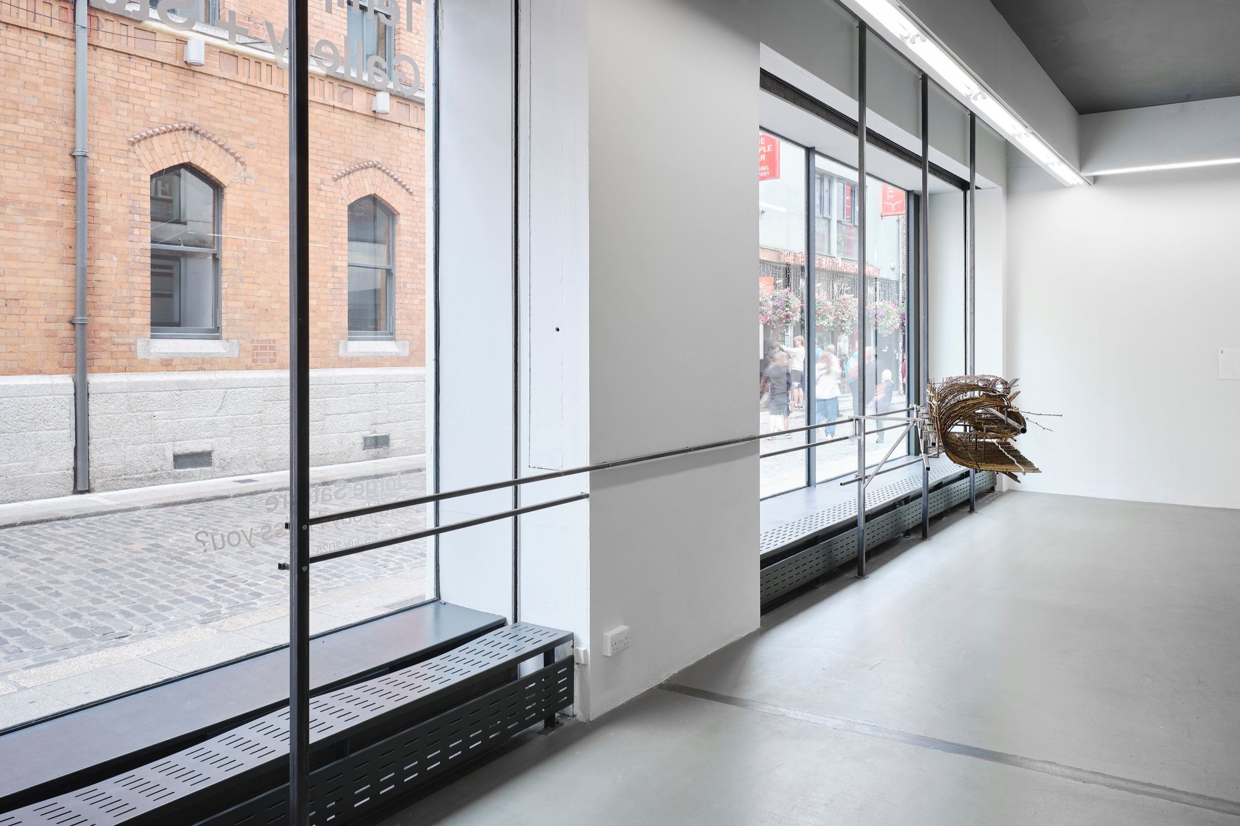 Jorge Satorre , Did I say I miss you? (volume) , 2025. Steel, brambles, hazel, cable ties, 386 x 872 x 142 cm (dimensions variable in relation to site). Courtesy the artist, CarrerasMugica, Bilbao, and LABOR, Mexico City. Photograph by Ros Ka