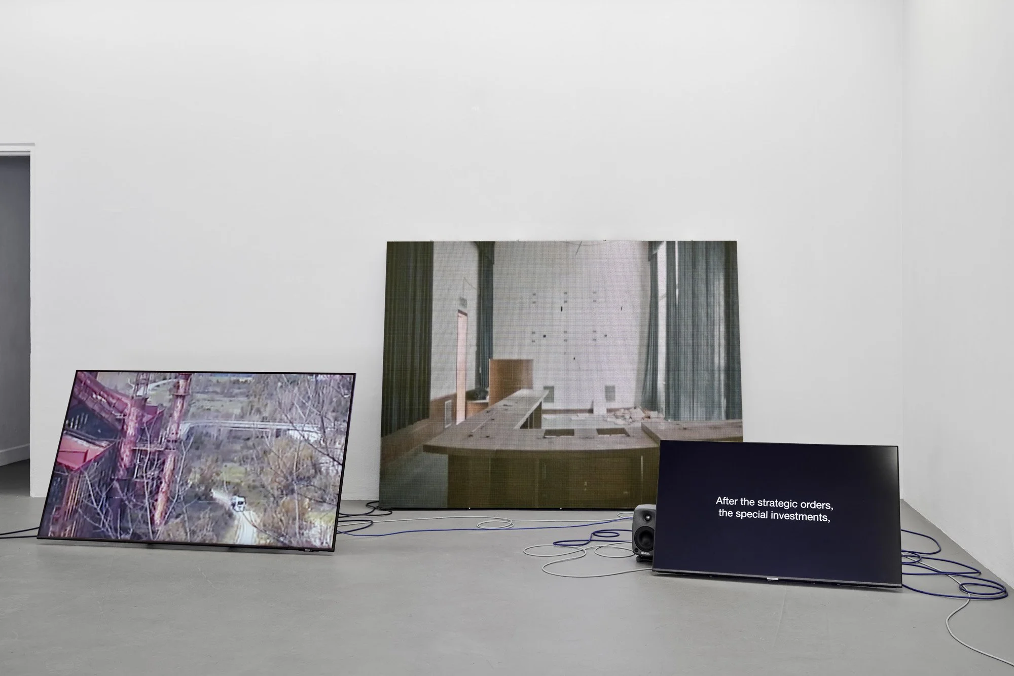   Rebecca Moccia ,  Nostalgism  (detail), 2026. Multi-channel video. Format, duration and dimensions variable. Courtesy of the artist. Installation view, Temple Bar Gallery + Studios, Dublin. Photograph by Ros Kavanagh. 