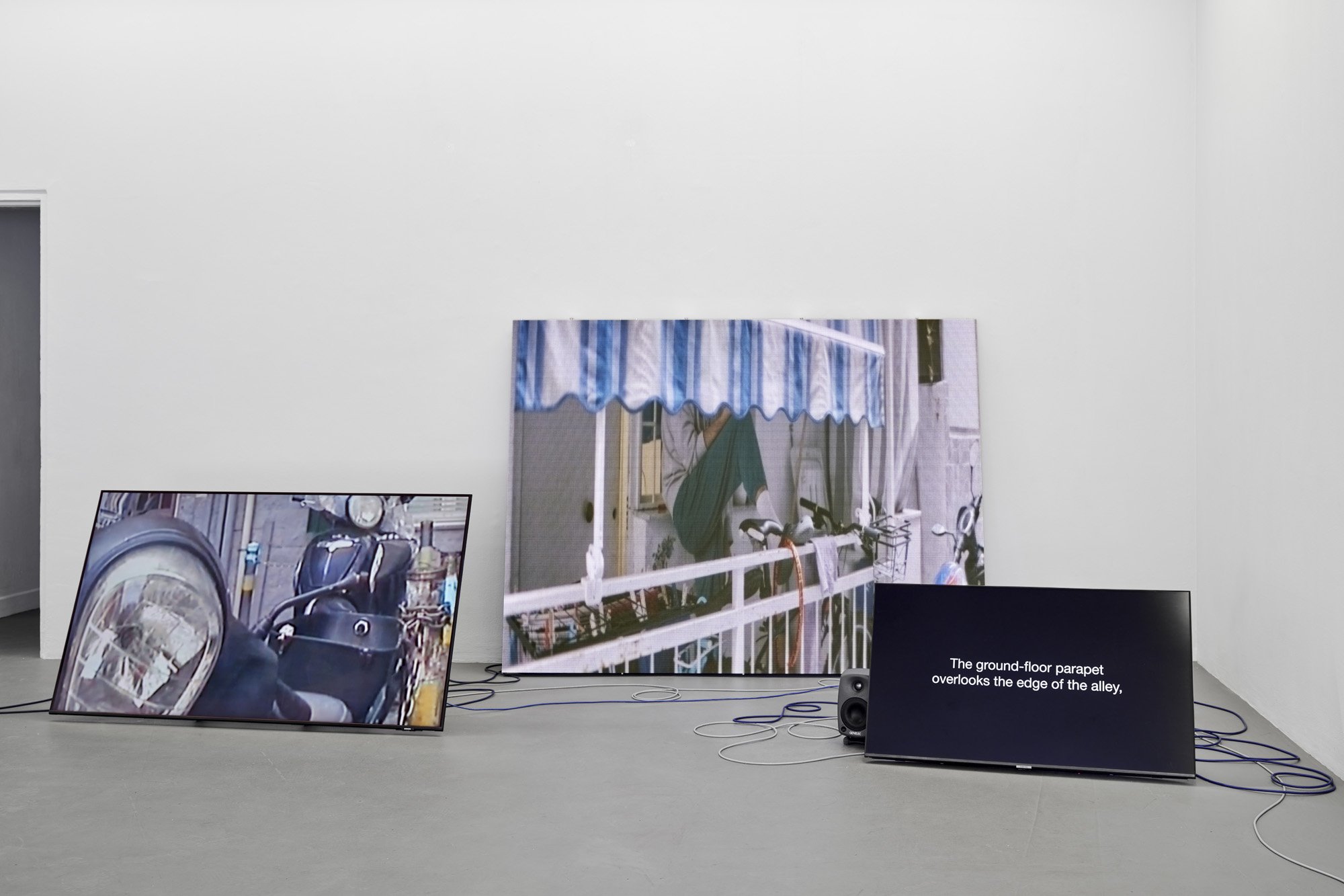   Rebecca Moccia ,  Nostalgism  (detail), 2026. Multi-channel video. Format, duration and dimensions variable. Courtesy of the artist. Installation view, Temple Bar Gallery + Studios, Dublin. Photograph by Ros Kavanagh. 