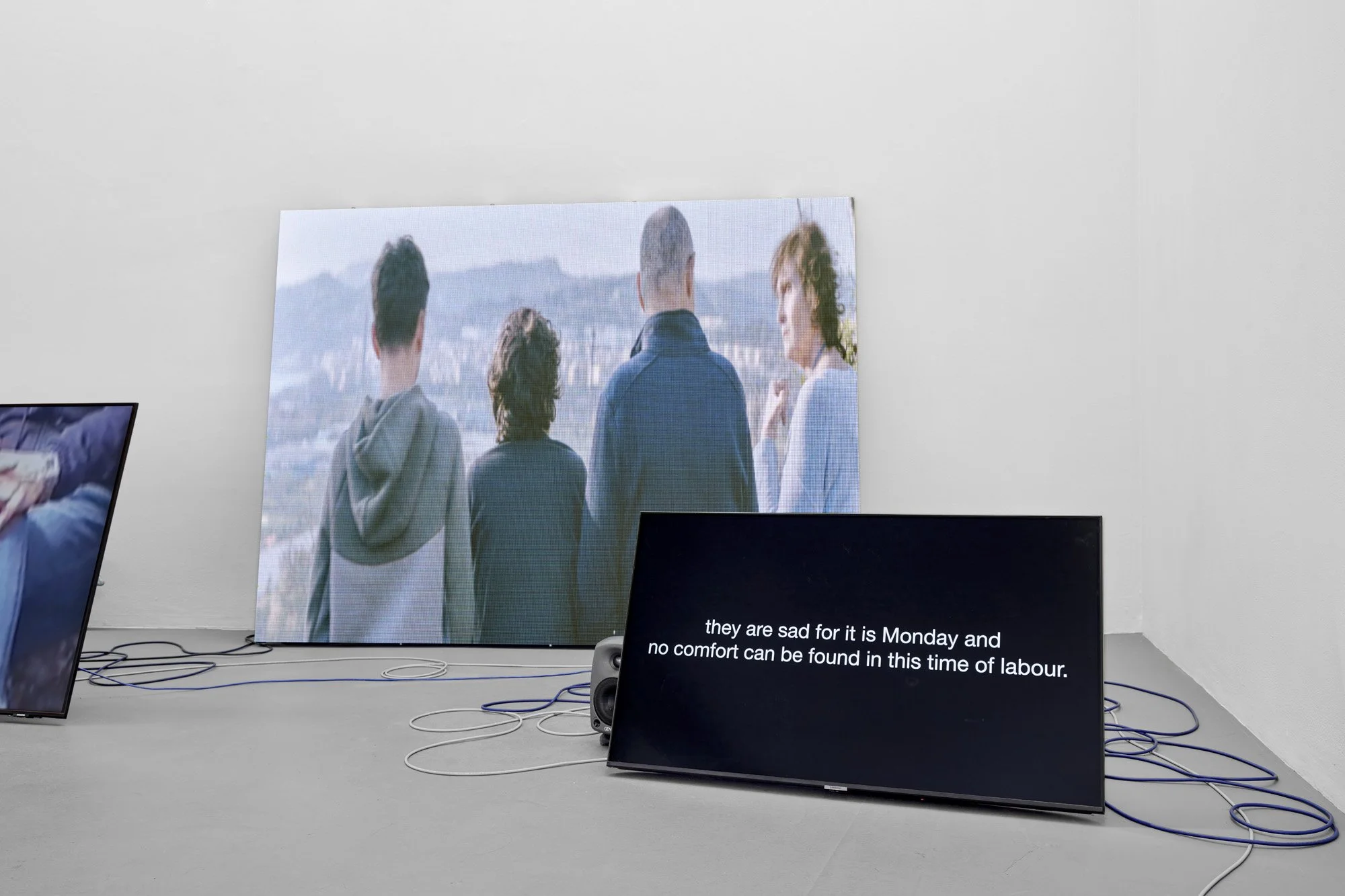   Rebecca Moccia ,  Nostalgism  (detail), 2026. Multi-channel video. Format, duration and dimensions variable. Courtesy of the artist. Installation view, Temple Bar Gallery + Studios, Dublin. Photograph by Ros Kavanagh. 