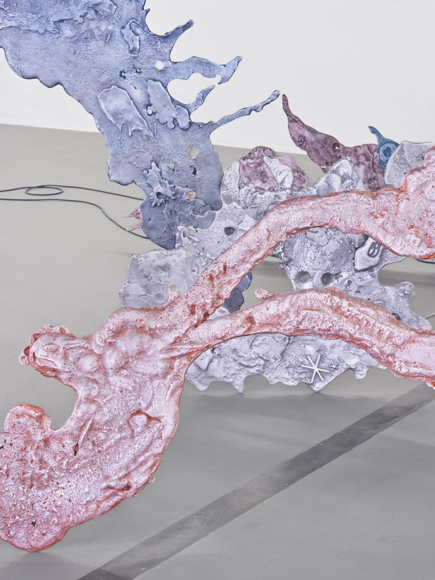   Rebecca Moccia ,&nbsp; Ancestors Syndrome  (detail), 2025. Patinated aluminium, dimensions variable. Courtesy of the artist and Mazzoleni London, Milan, Turin. Installation view, Temple Bar Gallery + Studios, Dublin. Photograph by Ros Kavanagh. 