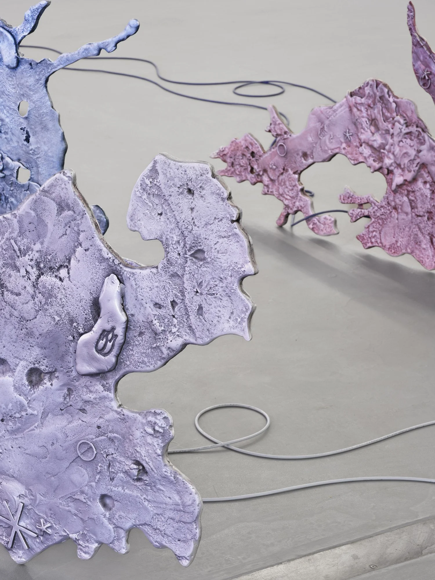   Rebecca Moccia ,&nbsp; Ancestors Syndrome  (detail), 2025. Patinated aluminium, dimensions variable. Courtesy of the artist and Mazzoleni London, Milan, Turin. Installation view, Temple Bar Gallery + Studios, Dublin. Photograph by Ros Kavanagh. 