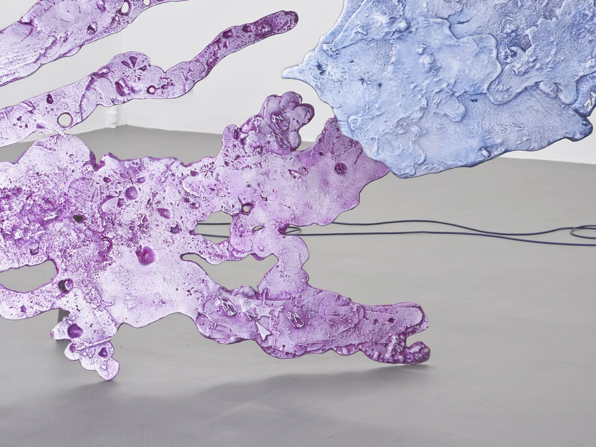   Rebecca Moccia ,&nbsp; Ancestors Syndrome  (detail), 2025. Patinated aluminium, dimensions variable. Courtesy of the artist and Mazzoleni London, Milan, Turin. Installation view, Temple Bar Gallery + Studios, Dublin. Photograph by Ros Kavanagh. 