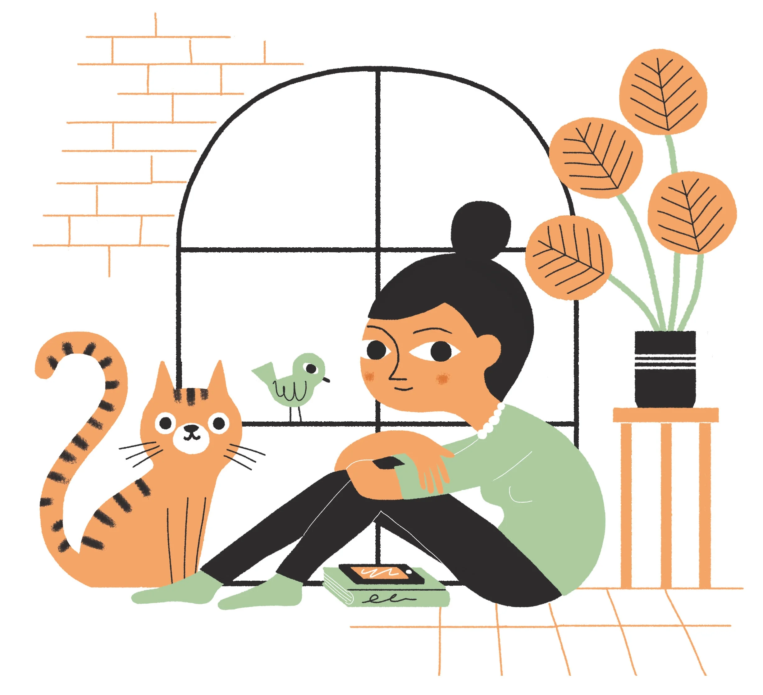‘Waiting’ - An illustration to fill some time while waiting for project feedback.