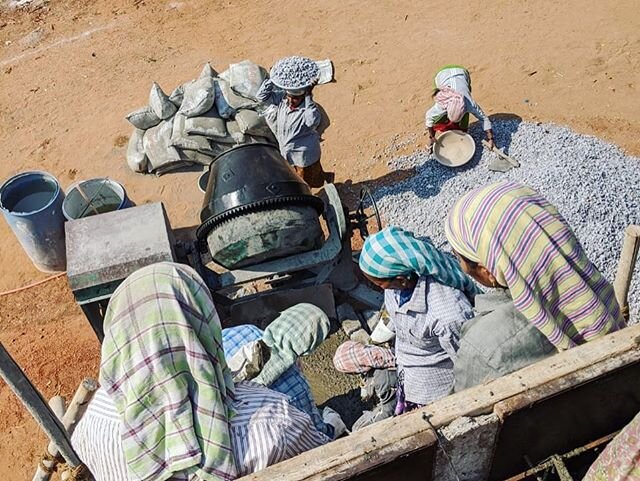 HARIVILLU 2 &bull; As India goes into lockdown for 3 weeks, The Anganwadi Project team is extremely grateful for the effort to get the ceiling slab poured 🙌🏼 stay safe everyone in the district of Anantapur, and India as a whole 🧡🤍💚 we are also t